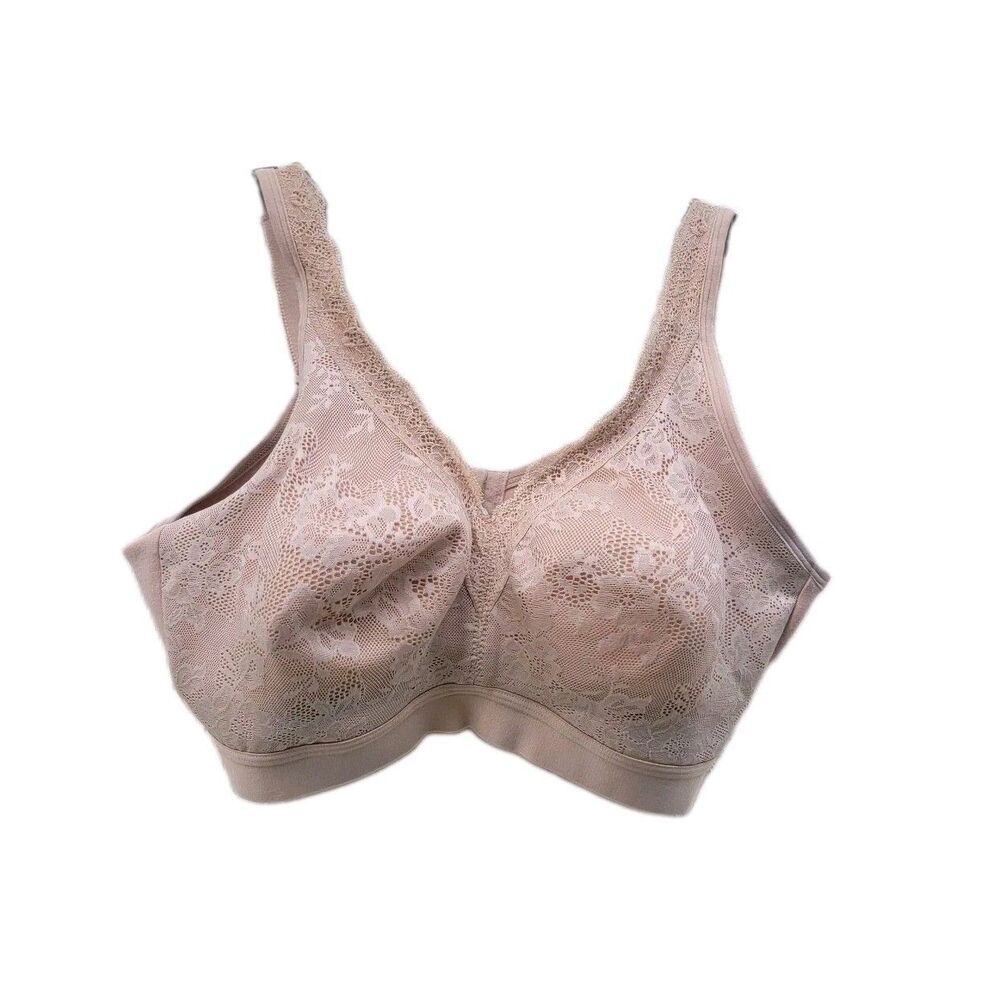 Cacique No Wire Bra Sz 38DD Beige Lightly Lined